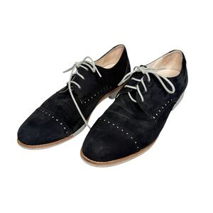 Cole Haan Zero Grand Black Nubuck Cap Toe Lace Up Oxfords Shoes Sz 9